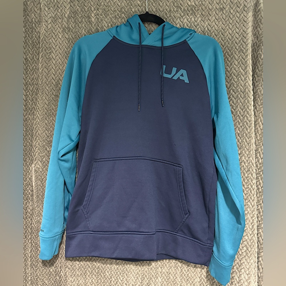 Under Armour Hoodie - Small - Navy and Light Blue